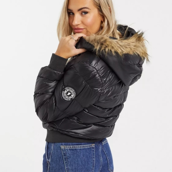 Brave Soul | Warm Winter Jacket Faux Fur Trim - Picture 1 of 5